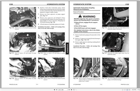 Mustang 2109 Skid Steer Loader SN 802901 & Up Service Manual 917229 05.2006