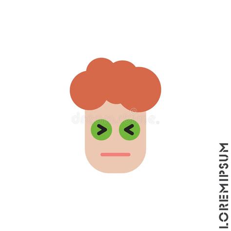 Angry Face Emoji Boy, Man Icon Vector. Sad Face Emoticon Symbol. Color ...