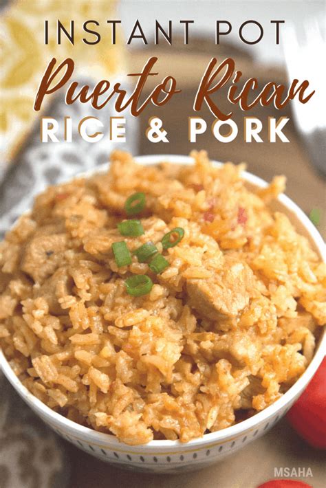 Puerto Rican Rice and Pork Instant Pot * My Stay At Home Adventures