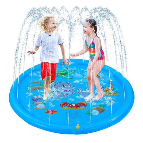 Buy Dimple Outdoor Water Fun for Kids: 67" Inflatable Splash Pad ...