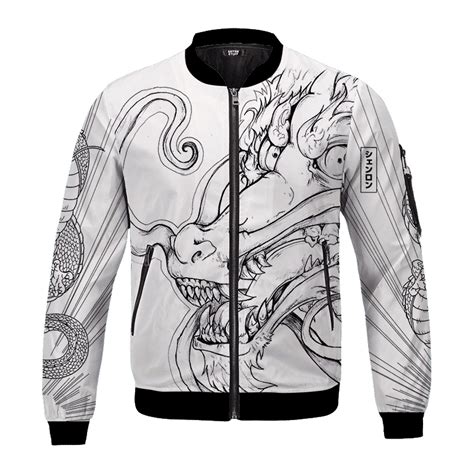 Dragon Ball The Eternal Dragon Shenron White Bomber Jacket