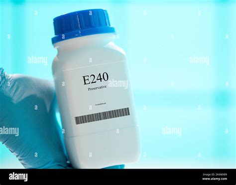 Container of the food additive E240 Stock Photo - Alamy