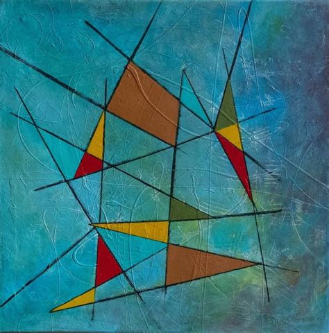 Abstract Mid century modern geometric art Painting | Modern geometric art, Geometric art, Modern ...