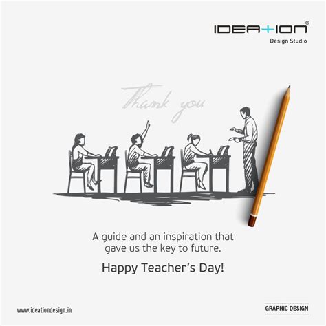 Happy Teachers Day A guide and inspiration that give us the key to future. | Affiche design ...