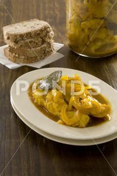 Traditional South African curry pickled snoek meal ~ Premium Photo ...