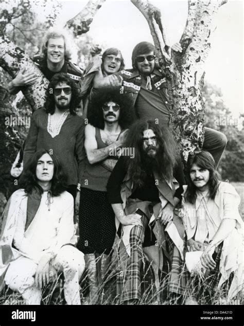 WIZZARD Promotional photo of UK pop group about 1974 with Roy Wood in ...