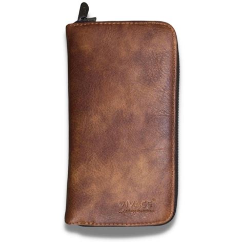 Vivace Imitation Leather Wallet - Tan Brown