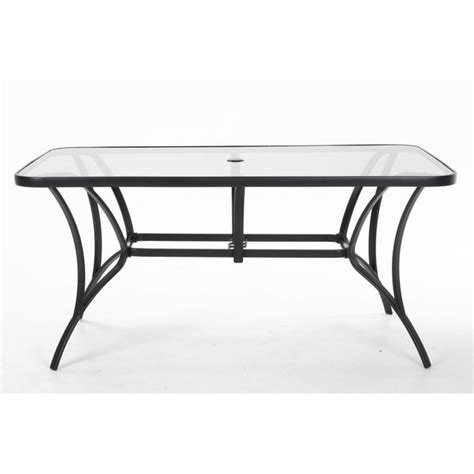 Shop COSCO Outdoor Living Steel Patio Dining Table with Tempered Glass Table Top - Ships To ...