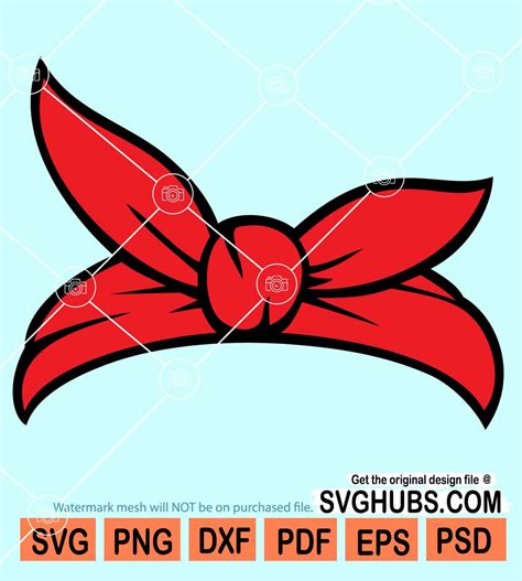 Mouse Bandana Head SVG & PNG Clip Art Files, Printable Images, Digital Download, bandana svg ...