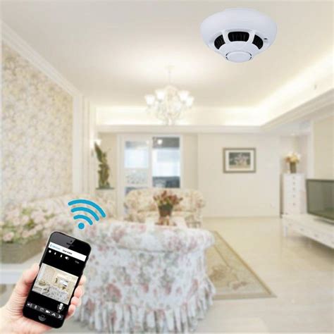 Hidden Spy WiFi Smoke Detector Camera - 1280*720P, SD 32GB Max ...