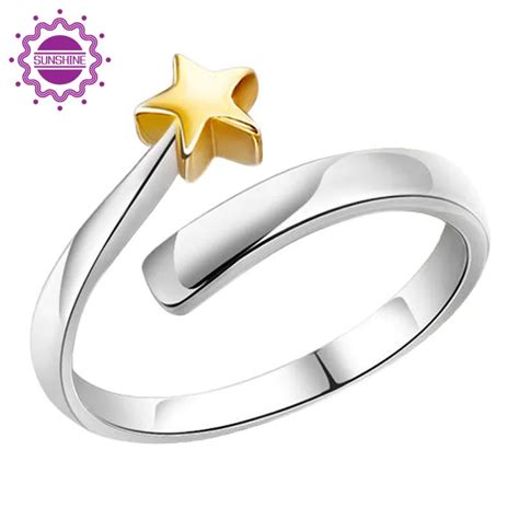 Fashion New Arrival Star Shaped Rings Women Simple Design Charm Jewelry Opening Adjusted Ring ...