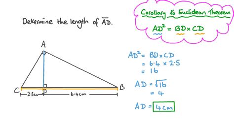 Question Video: Finding the Length of the Altitude in a Right Triangle ...