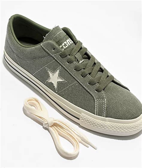 Converse One Star Pro Workwear Olive Green Skate Shoes