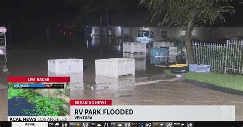 Ventura Beach RV Resort fully flooded - CBS Los Angeles