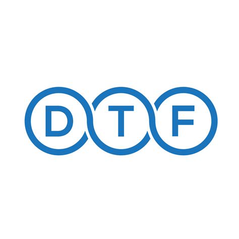 diseño de logotipo de letra dtf sobre fondo negro.concepto de logotipo ...