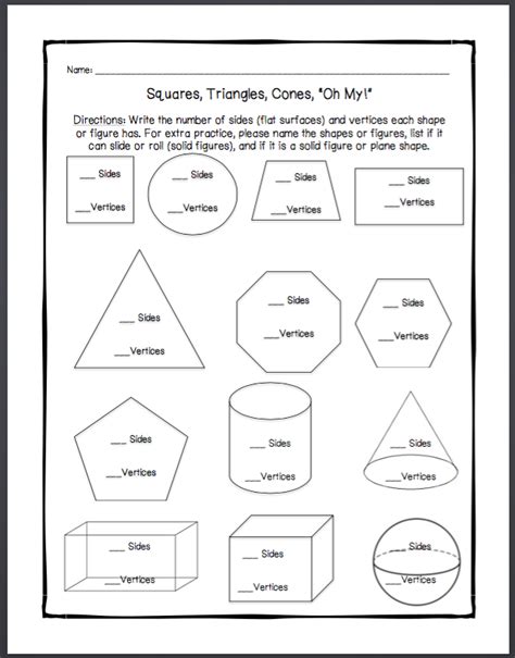 Plane Shapes With 3 Vertices