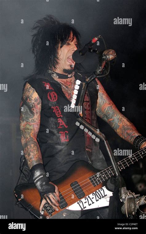 Nikki Sixx Motley Crue performing live at the Apollo Hammersmith London, England - 11.06.07 ...