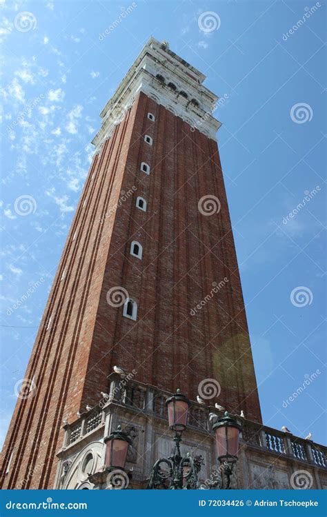 St. Mark s Campanile stock photo. Image of flag, italy - 72034426