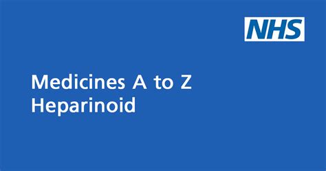 Heparinoid: a medicine used to treat bruises, piles and other types of swelling - NHS