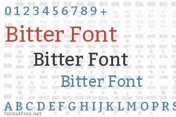 Bitter Font Download - Fonts4Free