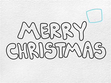 Merry Christmas Drawing (easy) - HelloArtsy