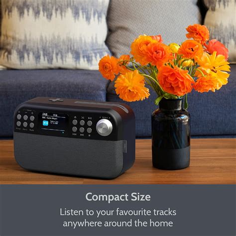 CD Player DAB/DAB+/FM Radio, Home Audio HiFi System with Bluetooth, 10W Fast Wireless Charging ...