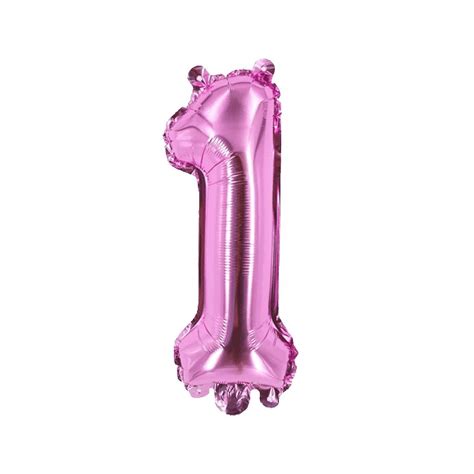 Number One Balloon Pink Number 1 Balloon 32" Foil Mylar Pink Number ...