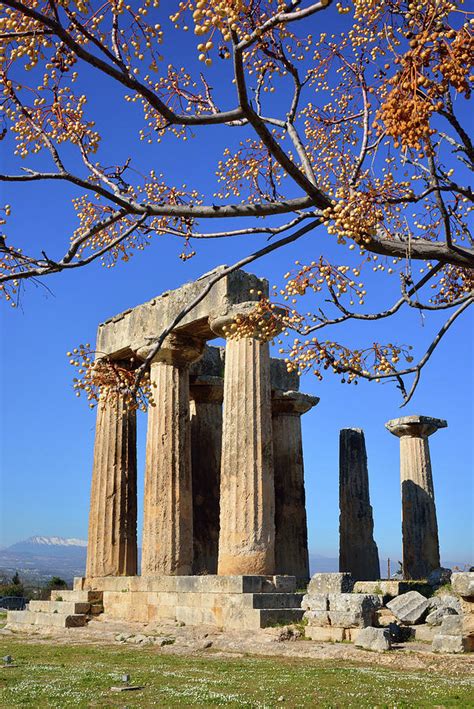 Temple of Apollo in Ancient Corinth Photograph by Kathy Yates - Pixels