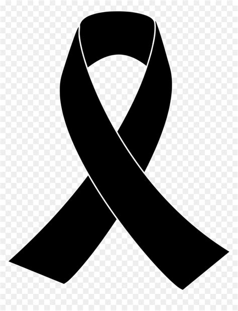 Cancer Logo Png - Black Ribbon Vector Free, Transparent Png - vhv