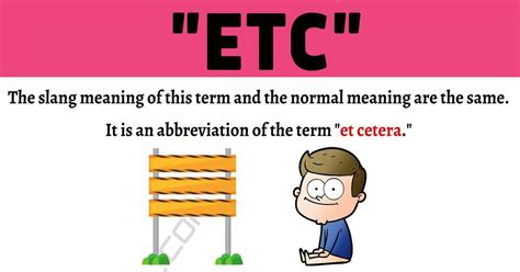 ETC Meaning: What Does ETC Stand for? • 7ESL