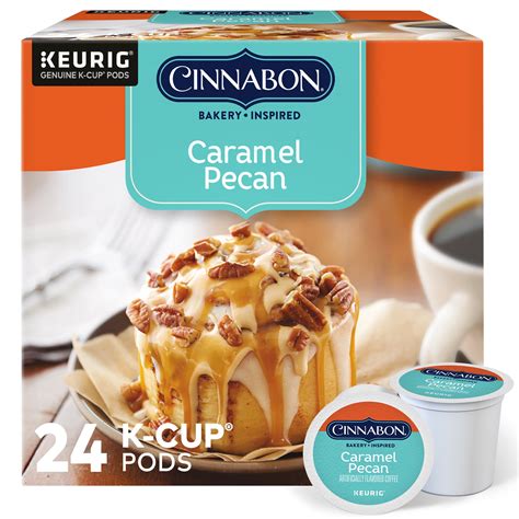 Cinnabon, Caramel Pecan Flavored Light Roast K-Cup Coffee Pods, 24 ...