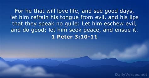 1 Peter 3:10-11 - Bible verse (KJV) - DailyVerses.net