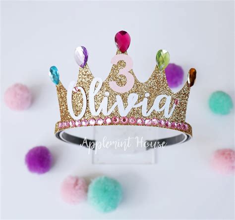 Birthday Crown Birthday Girl Personalized Crown Name Crown - Etsy