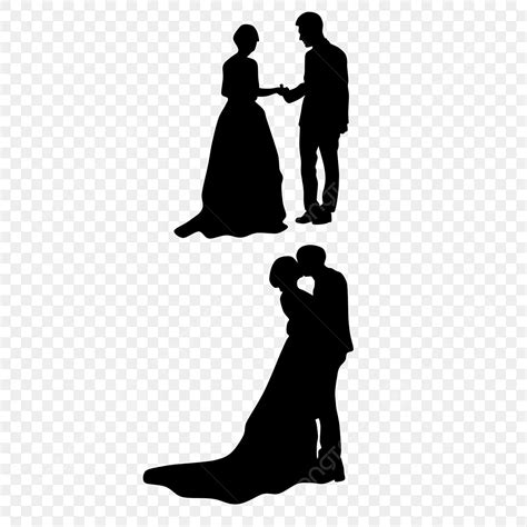 Wedding Couple Kissing Silhouette Vector PNG, Sweet Couple Kissing Silhouette, Kiss, Sweet ...