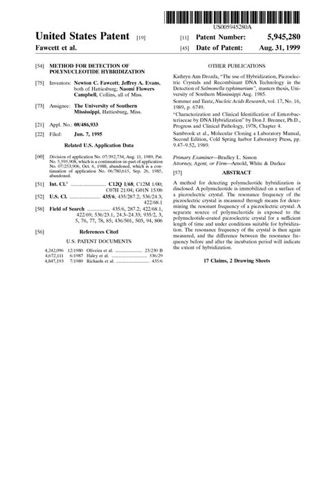 (PDF) Method for detection of polynucleotide Hybridization