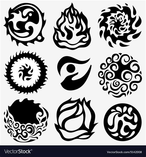 Energy abstract symbols Royalty Free Vector Image