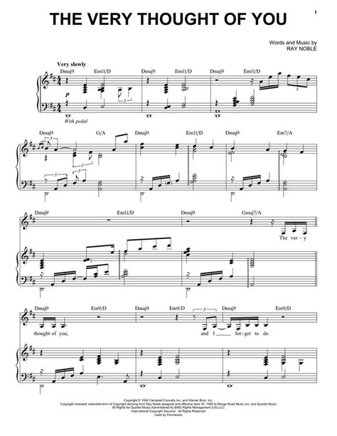 9+ Chords for The Very Thought Of You Sheet Music Piano [Beginner Piano Sheet Music] - Piano ...