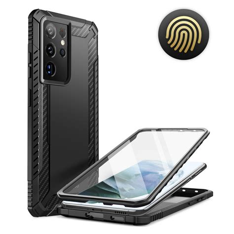 Clayco Xenon Series Case for Samsung Galaxy S21 Ultra 5G, [Built-in Screen Protector] Full-Body ...