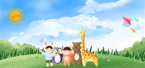 school blue sky and white clouds cartoon background | Backgrounds PSD Free Download - Pikbest