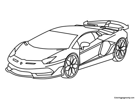 Lamborghini to print Coloring Page - Free Printable Coloring Pages