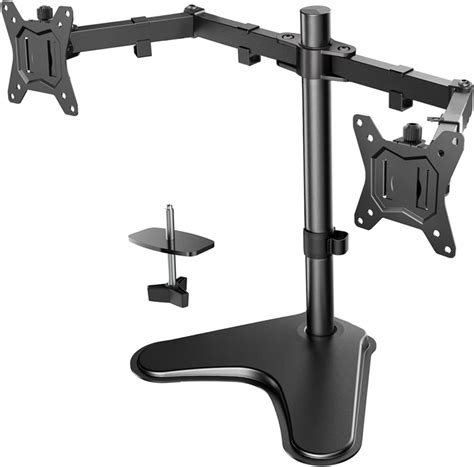 Buy HUANUO Dual Monitor Stand, Monitor Stands for 2 Monitors for 13 to 32 Inch, Heavy Duty Free ...