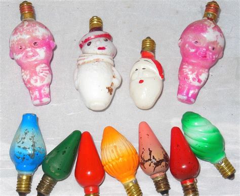 1940''s Milk Glass Lights Snowman & Dolls Japanese Vintage Christmas ...