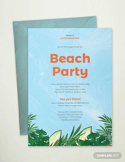 33+ Printable Pool Party Invitations - PSD, AI, EPS, Word