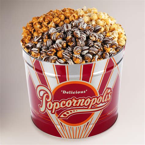 Popcornopolis | Gourmet popcorn, Popcorn tin, Gourmet