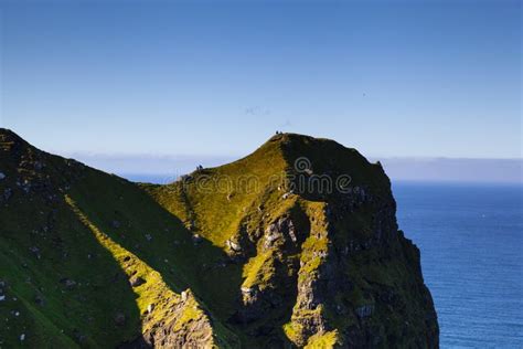 Kallur Lighthouse Hiking Trail, Kalsoy Island, Faroe Islands Stock Image - Image of kalsoy ...