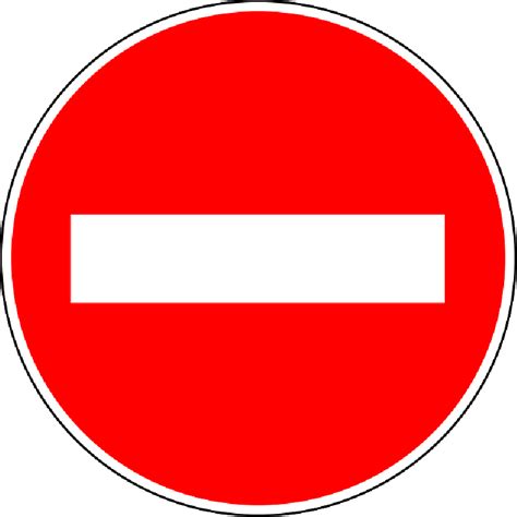 No Entry Traffic Sign transparent PNG - StickPNG