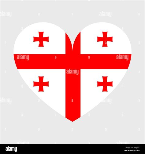 Georgia flag vector icons set in the shape of heart, star, circle and map Stock Vector Image ...