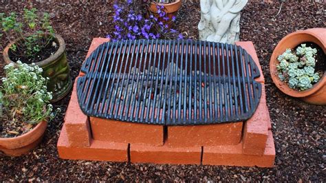 How to Make a Brick Grill - DIY Temporary Brick Hibachi Grill - YouTube