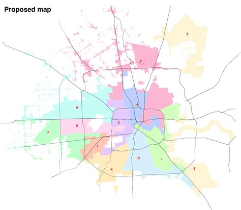 Houston City Council District Map