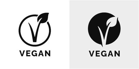 Premium Vector | Vegan logo set vector